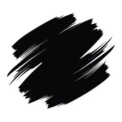 Black brush stroke on white background, perfect for graphic design.