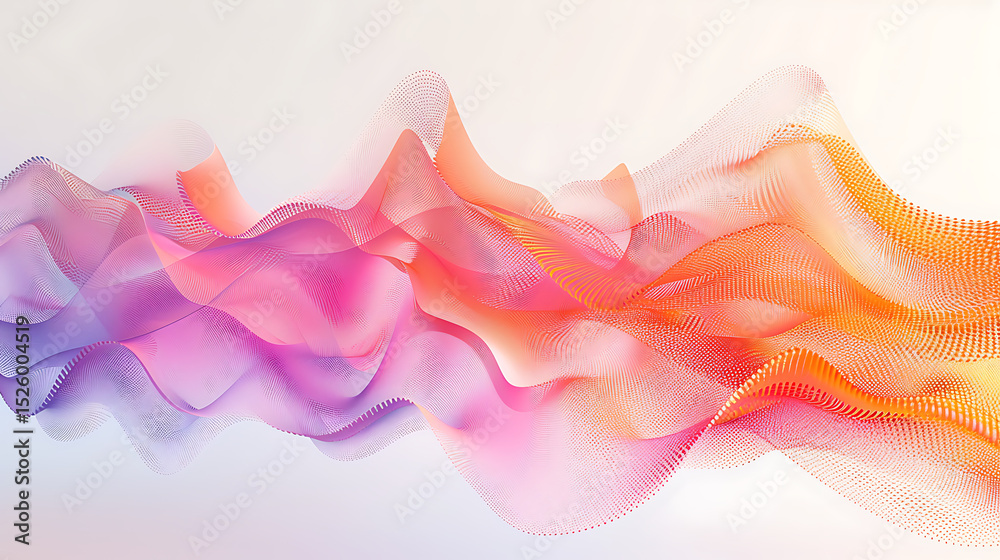 Poster a vibrant abstract background featuring flowing waves of color with a gradient effect, creating a mo