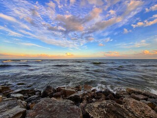 Obraz premium sunset over the sea
