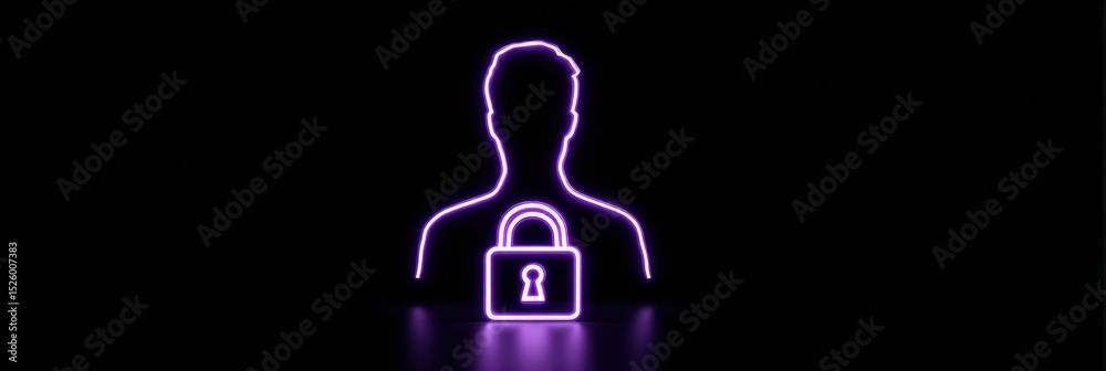 Poster user avatar with a facial recognition lock symbol, emphasizing security and privacy in digital ident