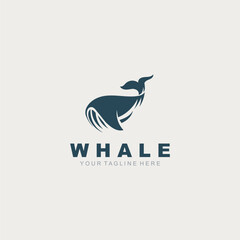 Whale logo image vector illustration template design