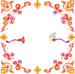 frame with butterflies Raksha Bandhan