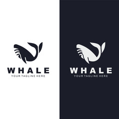Whale logo image vector illustration template design