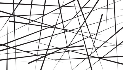 Abstract black random chaotic lines. abstract geometric pattern. abstract geometric lines background