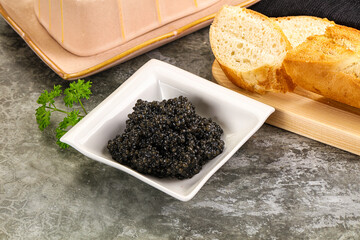 Luxury delicous strugeon black caviar