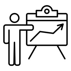 Financial Strategy Outline Icon