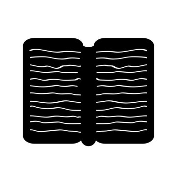 Book icon on white background. Vector illustration.