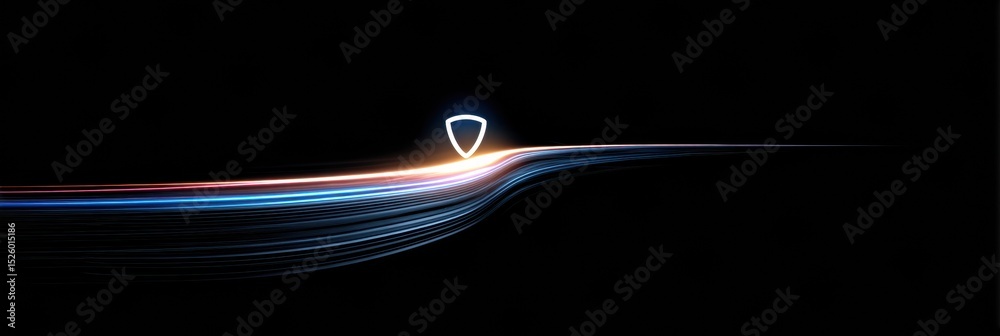 Fototapete Anonymous Web Browsing Icon Displays VPN Trail on Dark Backdrop Highlighting Online Privacy and Security Features in a Modern Digital Environment