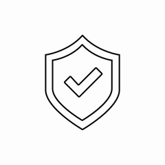 security shield protection icon vector sign