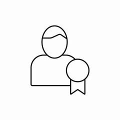 user profile achievement icon vector sign
