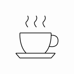 hot coffee cup icon vector sign
