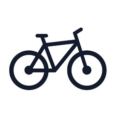 Simple bicycle icon line art graphic design element