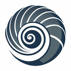 abstract blue spiral