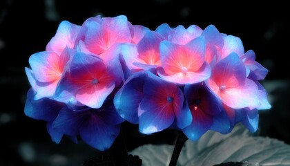 Vibrant hydrangea blossoms