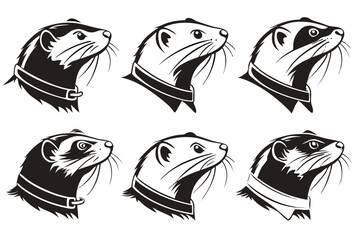 Naklejka premium black and white dog