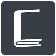 Simple book icon dark background minimalist design
