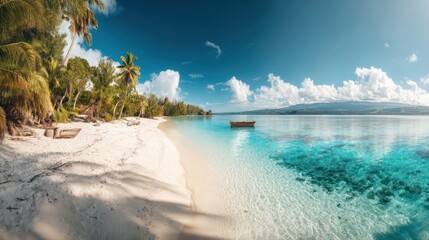 Tropical beach paradise. Tranquil scene