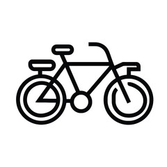 Fototapeta premium Simple line drawing of a classic bicycle icon