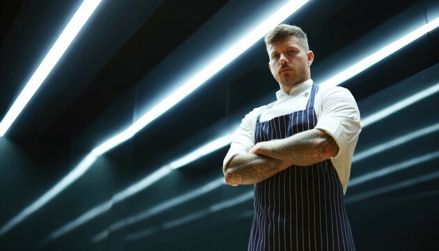 Chef portrait in modern kitchen