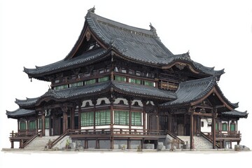 Fototapeta premium Traditional Japanese architecture building exterior