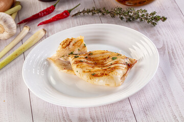 Fresh grilled calamari with herbs