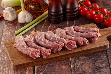 Raw chicken neck for cooking