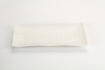 White ceramic empty plate dishware