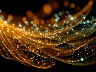 Abstract glowing streams of light