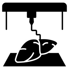 Bioprinting Glyph Icon