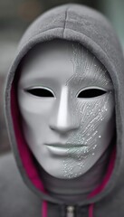 Masked figure in a hoodie