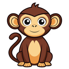 monkey vector image on white background
