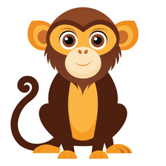 Obraz premium monkey vector image on white background