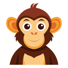 Obraz premium monkey vector image on white background