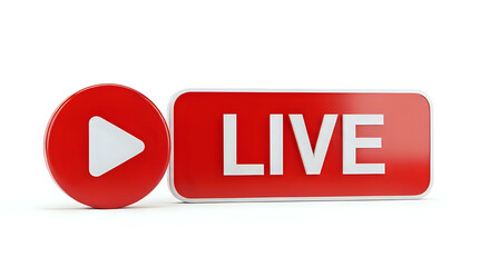 Fototapeta premium Live stream broadcast video online streaming social media channel webinar tutorial presentation now playing