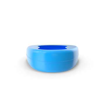Blue Plastic Bedpan Isolated on Transparent Background