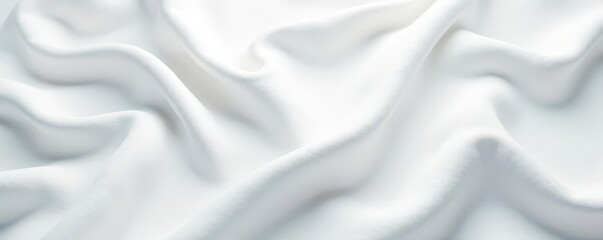 Soft, wavy white textile; textured background , abstract, elegant, wavy