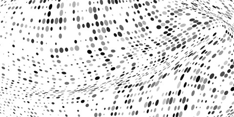 Dotted halftone gradient texture. Vanishing polka dot background. Repeating dots gradation pattern background. Black fading comic pop art overlay backdrop. Vector halftone dynamic eps 10 © moh