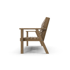 Outdoor Bench Isolated on Transparent Background