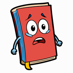 cartoon illustration of a man holding a book