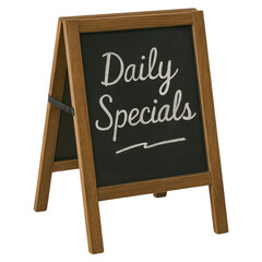 Fototapeta premium A frame chalkboard sign displaying Daily Specials perfect for restaurants cafes