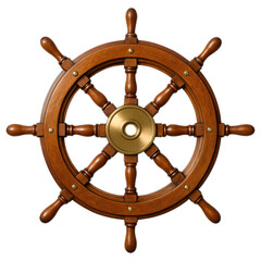 Authentic Wooden Ship Wheel Nautical Decor Maritime Vintage Brown