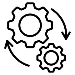 System Process line icon