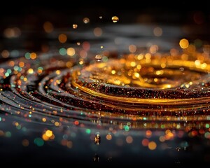 Sparkling water ripples