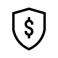 Fototapeta premium Shield Dollar Icon