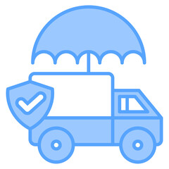 Cargo Insurance Blue Icon
