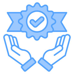 Guarantee Blue Icon
