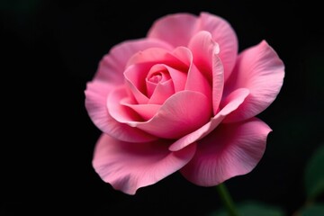 Close-up of a pink Colorado wild rose against black , floral, photography