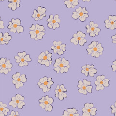 Seamless pattern in small flowers. Print for textile, wallpaper, covers, surface. Retro stylization. For fashion fabric.