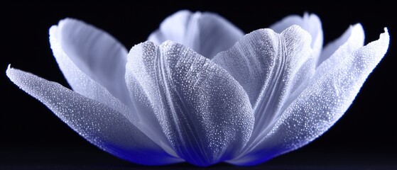 Delicate, ice-covered flower