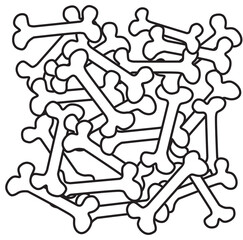 bone pattern clipart illustration line art